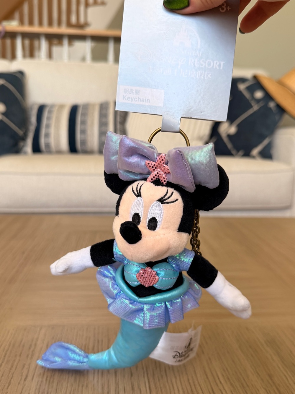 SHDL Mickey Friends Pirates Collection Minnie Mouse Plush Keychain IN HAND NWT